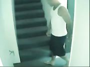 Amateur Couple Fucks on Stairs