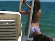 Voyeur Topless Chicks Filmed at the Beach