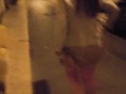 Wife Flashing Nude in the Night on Public Street