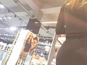 Sexy Candid Camera Hot Saleswoman in Tight Spandex at Store