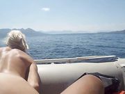 Voyeur Boat Sex with Hot Blonde with Great Ass