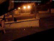 Italian prostitutes flashing to client in car and he films in secret