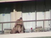 Voyeur Caught on Camera Amateur Couple Makes Sex on Balcony