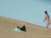 Amateur Couple Nude on the Beach Filmed Voyeur