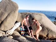 Wonderful sexual intercourse at the beach with provocative woman